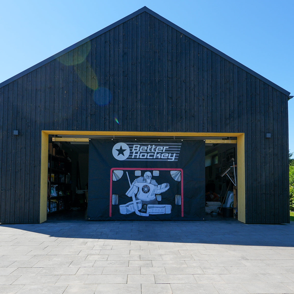 Täcker en enkel garageport