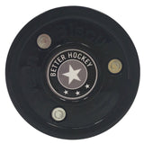 Green Biscuit Better Hockey puck, designed for off-ice klubbteknik hockey practice, ensuring superior gliding on any surface.
