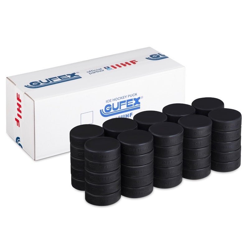 Gufex Official IIHF Hockey Puck 50 - pack - Better Hockey