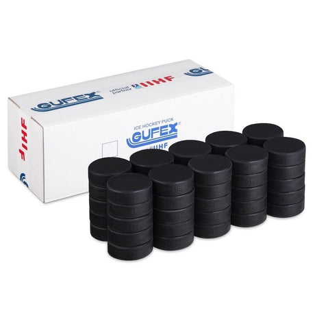 Gufex Official IIHF Hockey Puck 50 - pack - Better Hockey